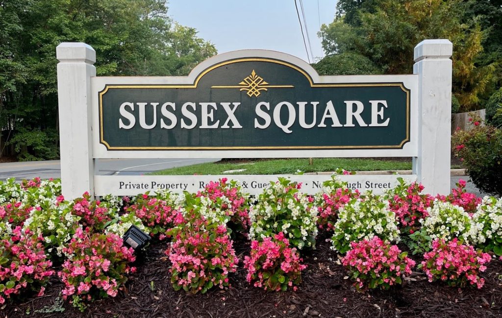 Sussex Square entrance sign